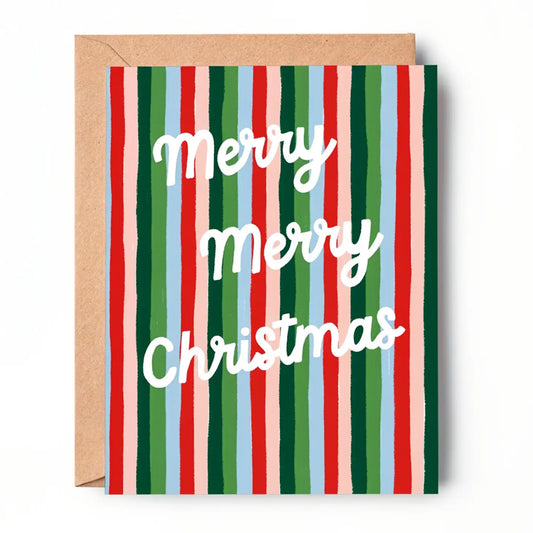 Merry Merry Striped Card