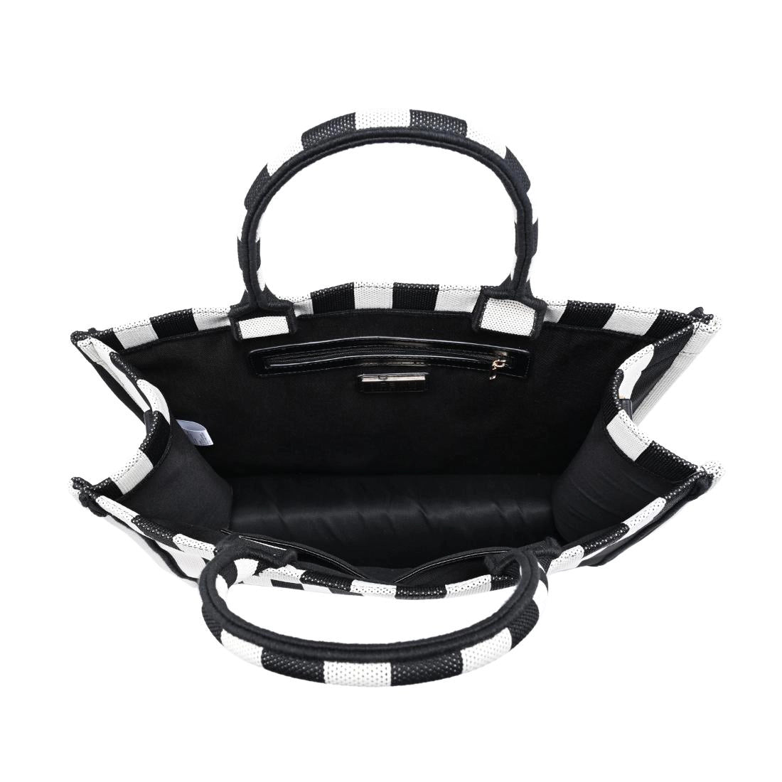 Iona Stripe Handbag Black/White - Clothe Boutique