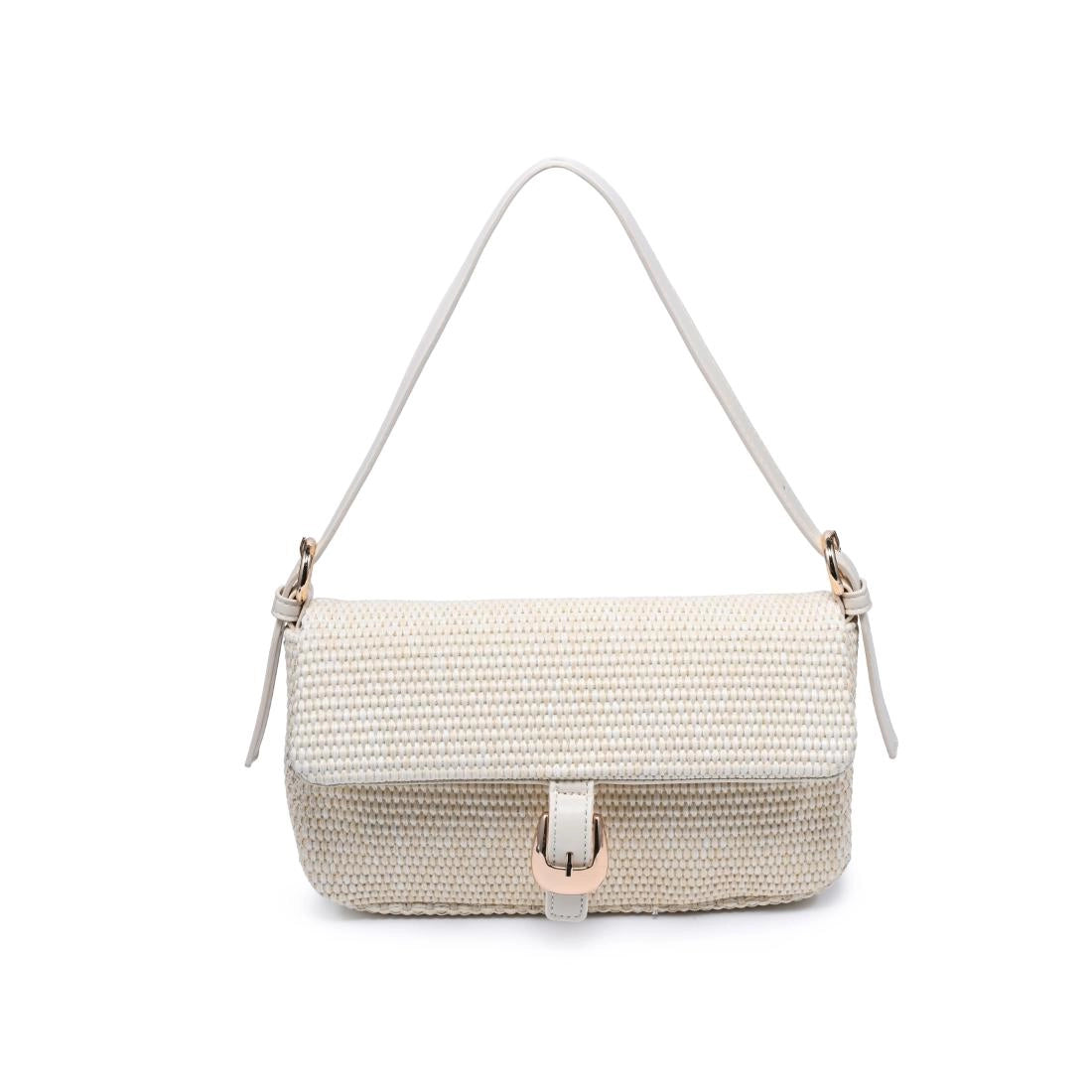 Gloria Straw Buckle Purse