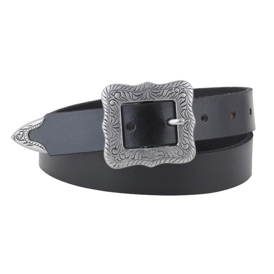 Western Square Belt Black