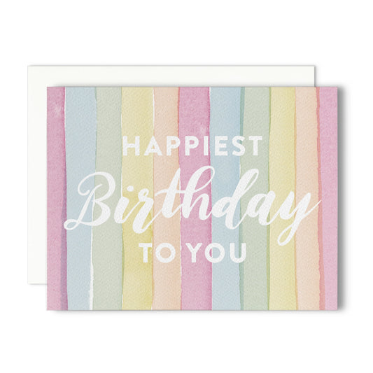 Rainbow Happiest Birthday Card