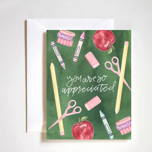 You're Appreciated Teacher Card