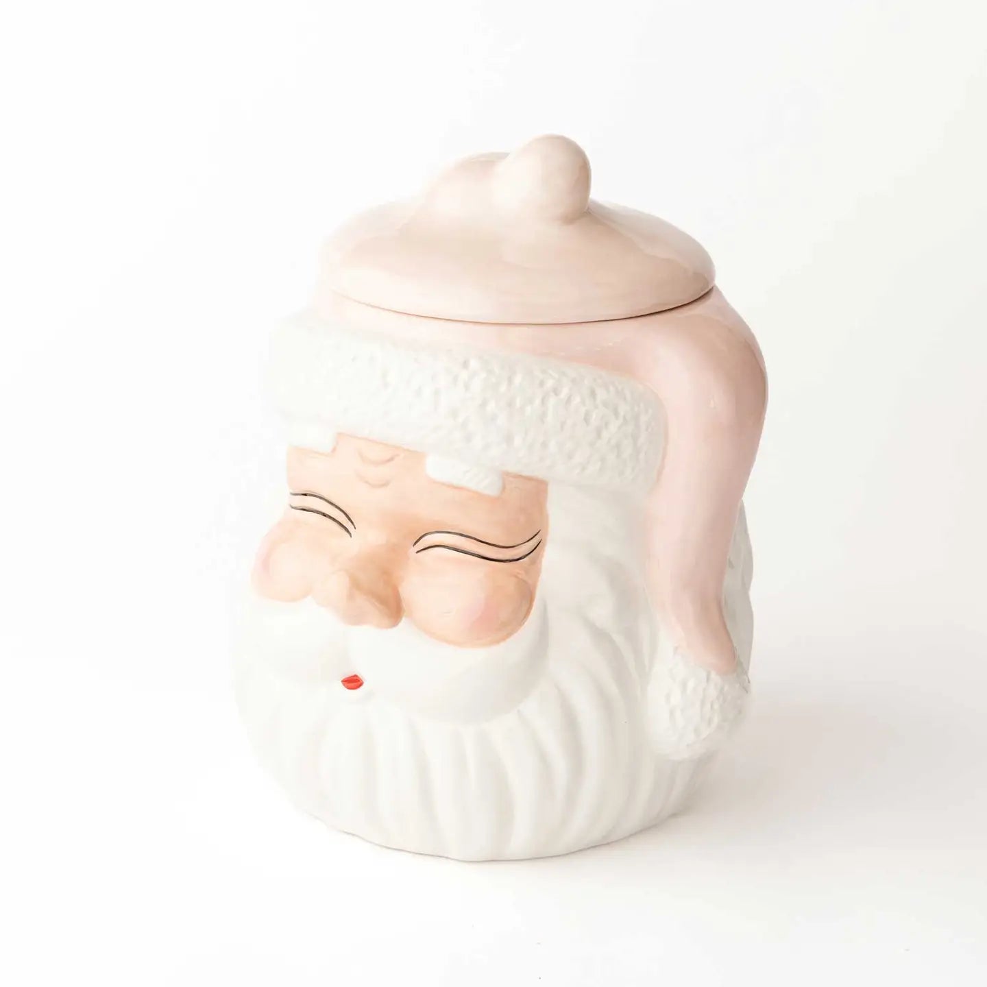 Santa Cookie Jar Pink