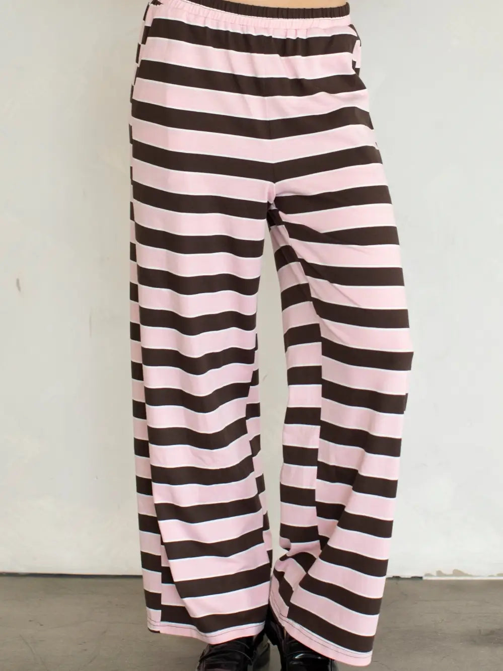 Pink/Brown Wide Stripe Pants