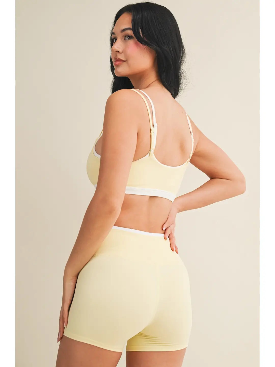 Double Layer Sports Bra Yellow
