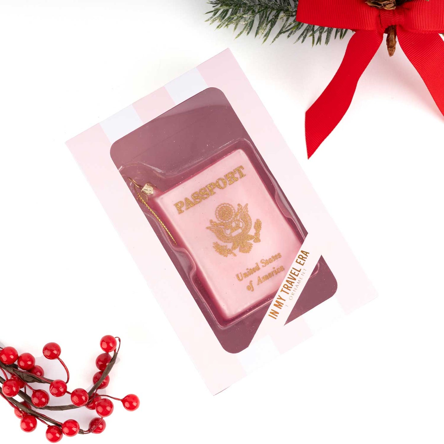 Passport Glass Ornament