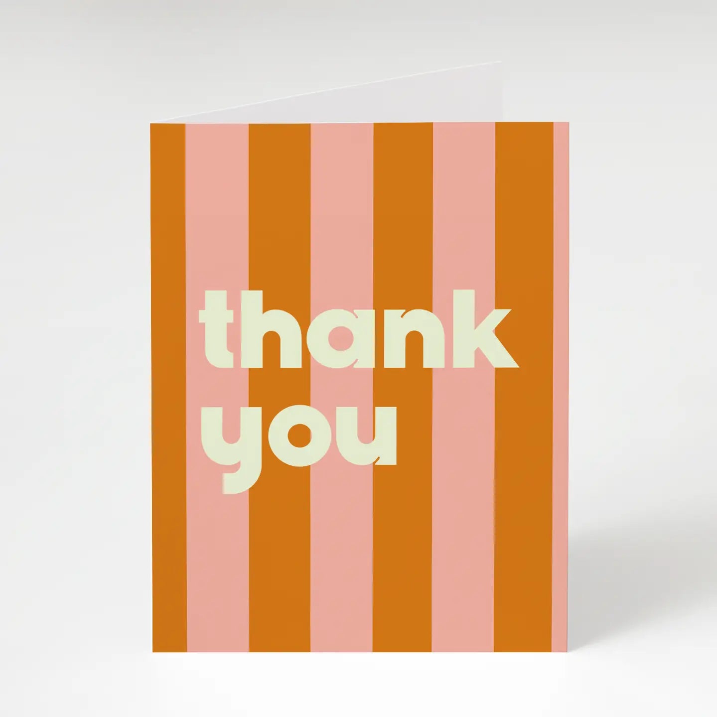 Orange Stripe Thank You Card