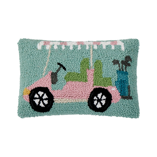 Pink Golf Cart Pillow