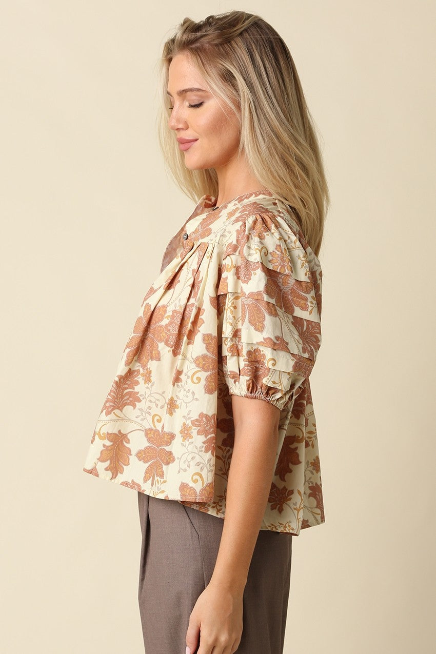 Remi Rust Florals Blouse