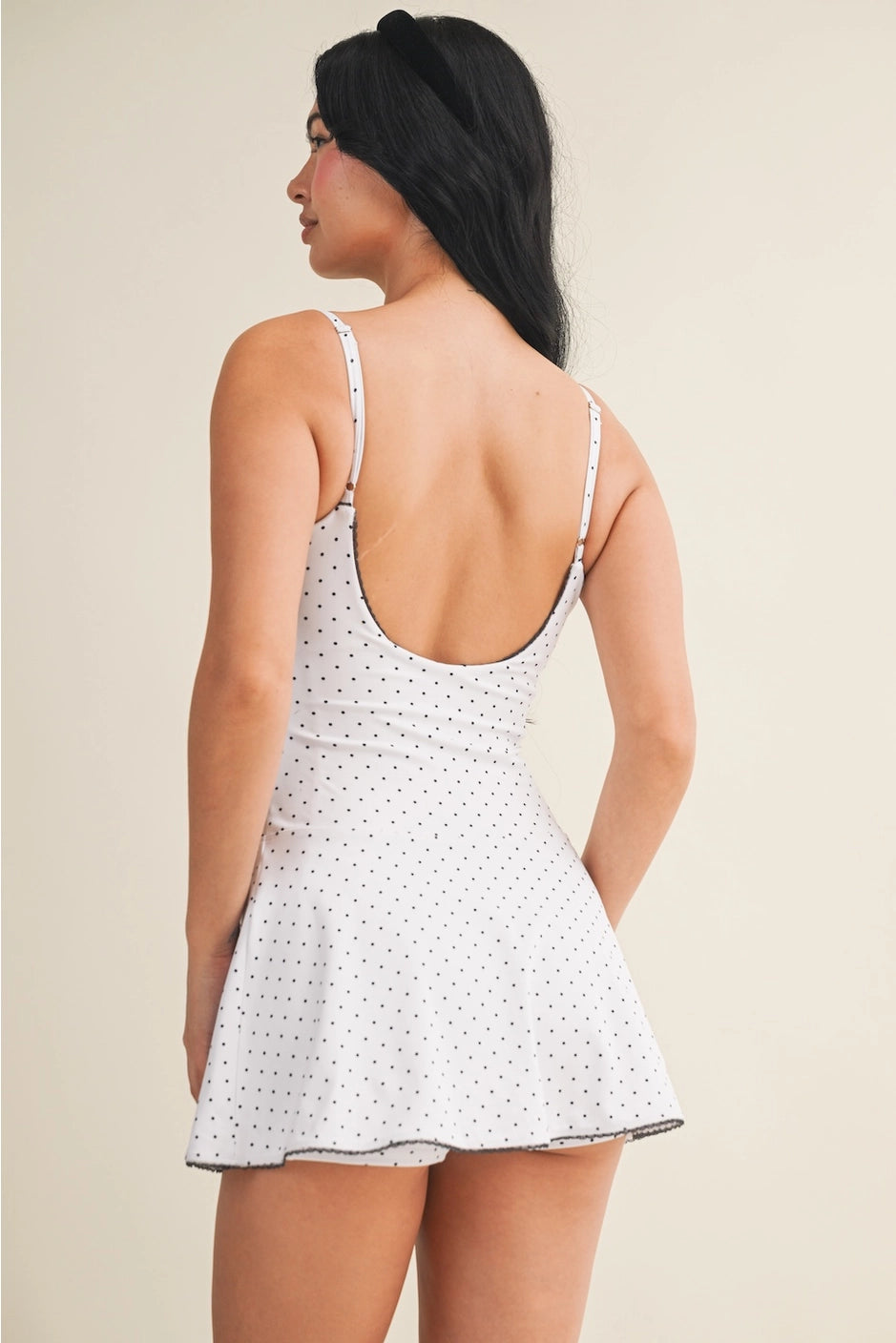 White Polka Dot Sports Dress