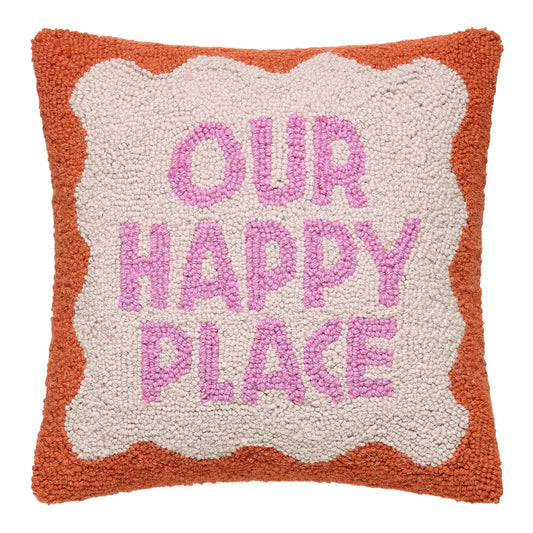 Our Happy Place Pillow