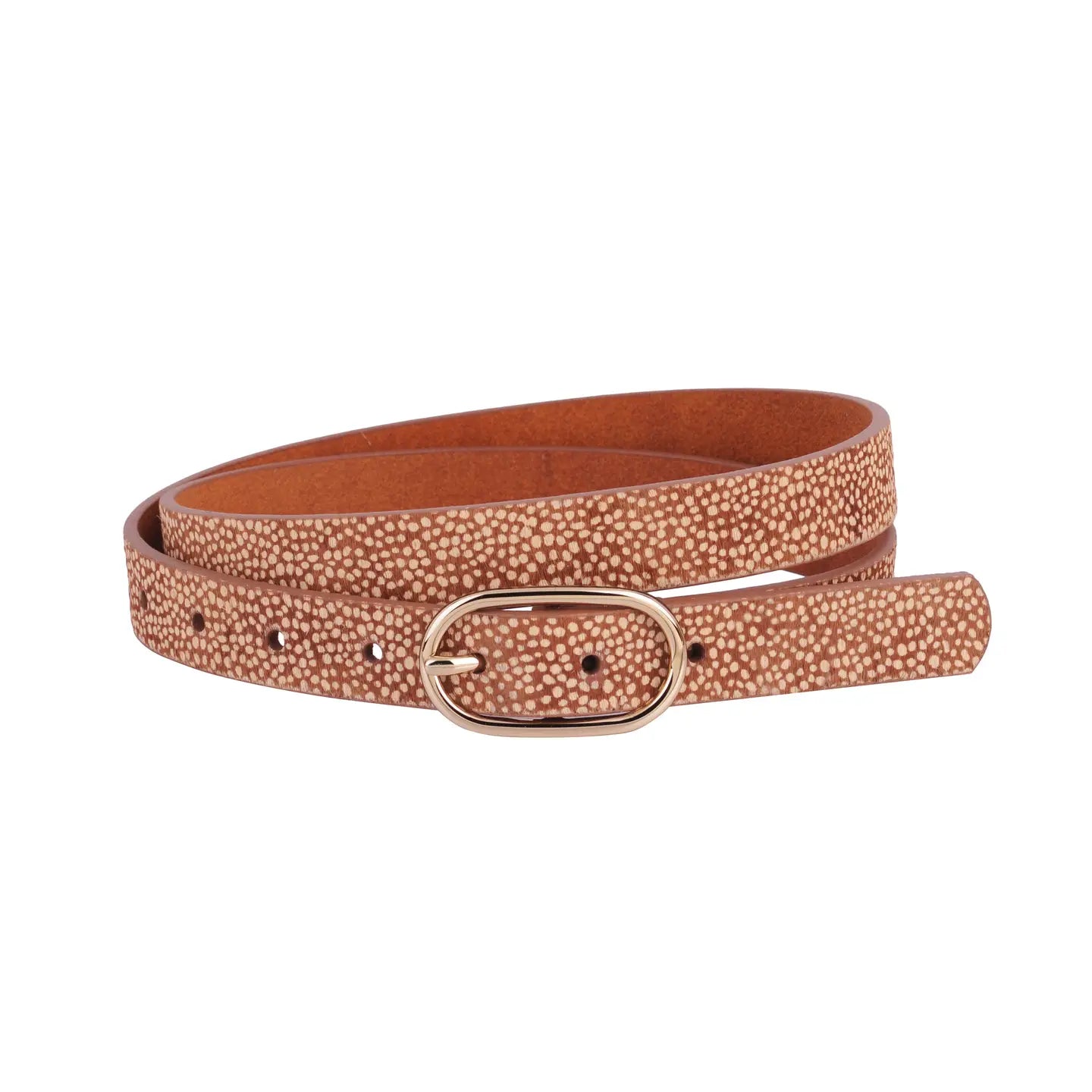 Spotted Calf Oval Belt