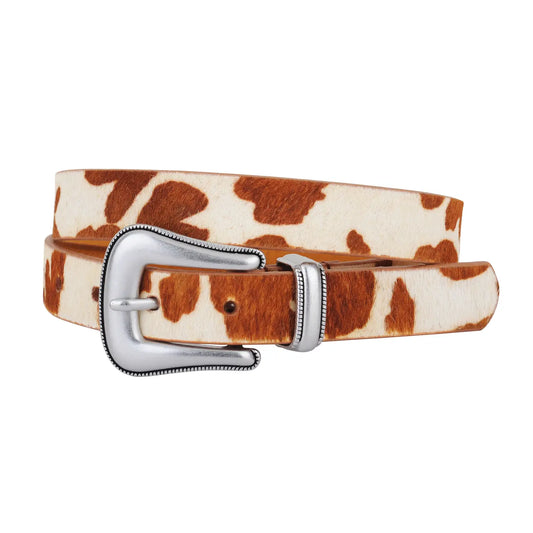 Cow Hyde Buckle Belt Tan
