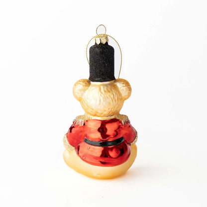 Red Bear Glass Ornament