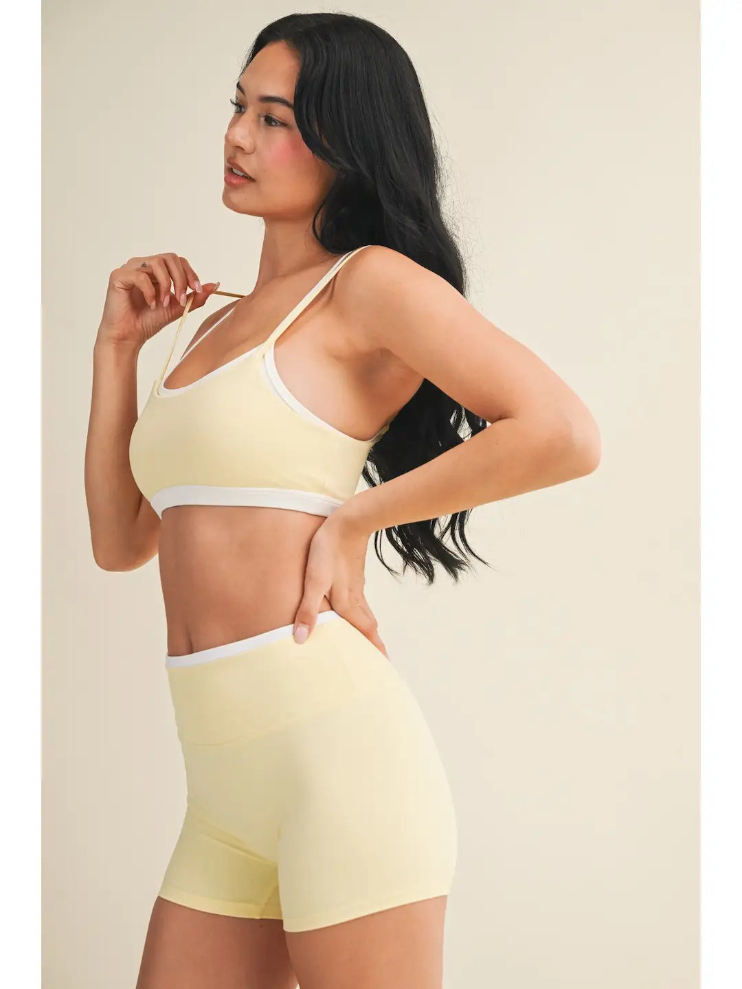 Double Layer Sports Bra Yellow