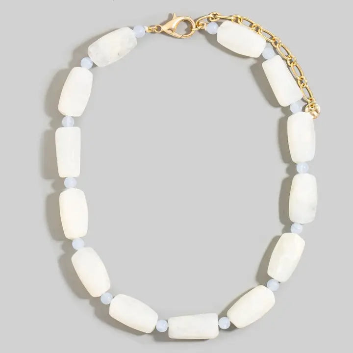 Ivory Acrylic Bead Necklace