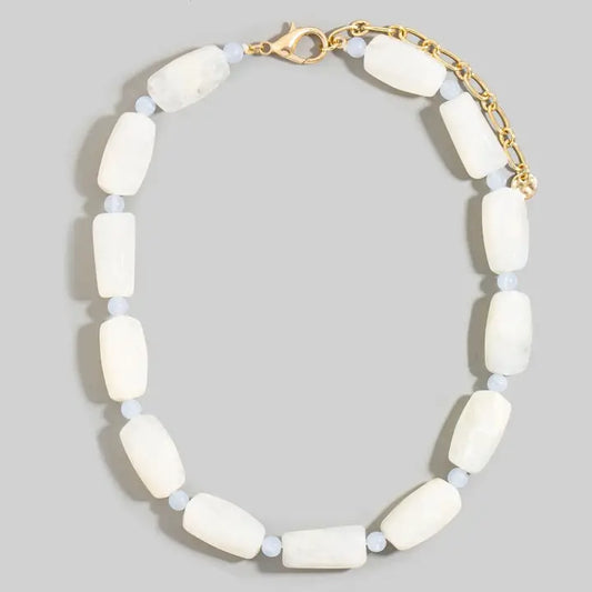 Ivory Acrylic Bead Necklace