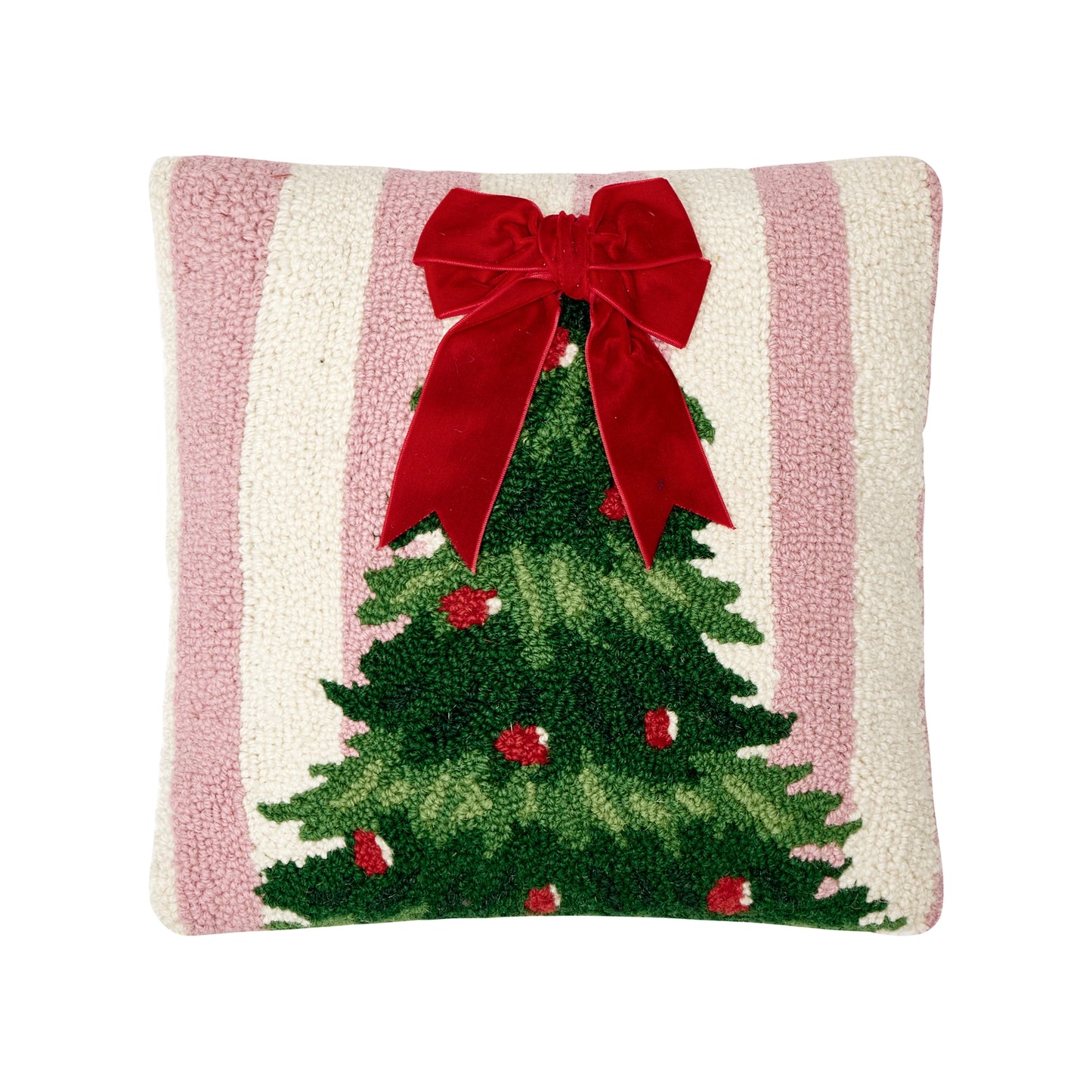 Pink Stripe Tree W/Ribbon Hook Pillow