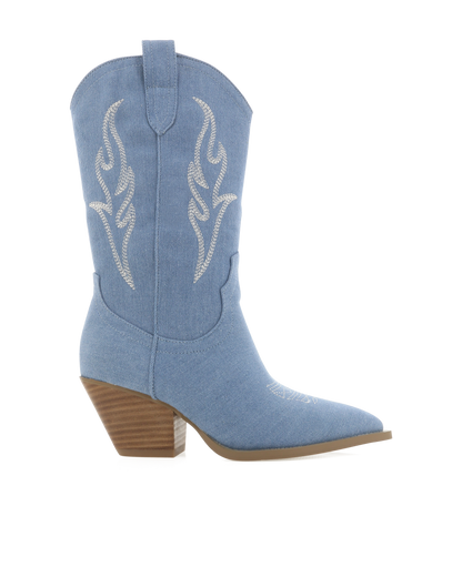 Asha Billini Blue Denim Boots