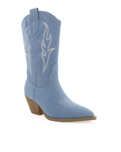 Asha Billini Blue Denim Boots