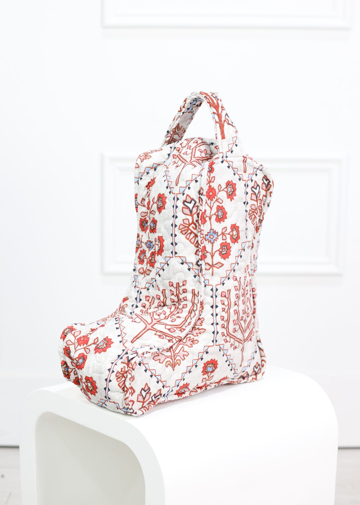 Tavi Sand Patchwork Quilted Boot Bag