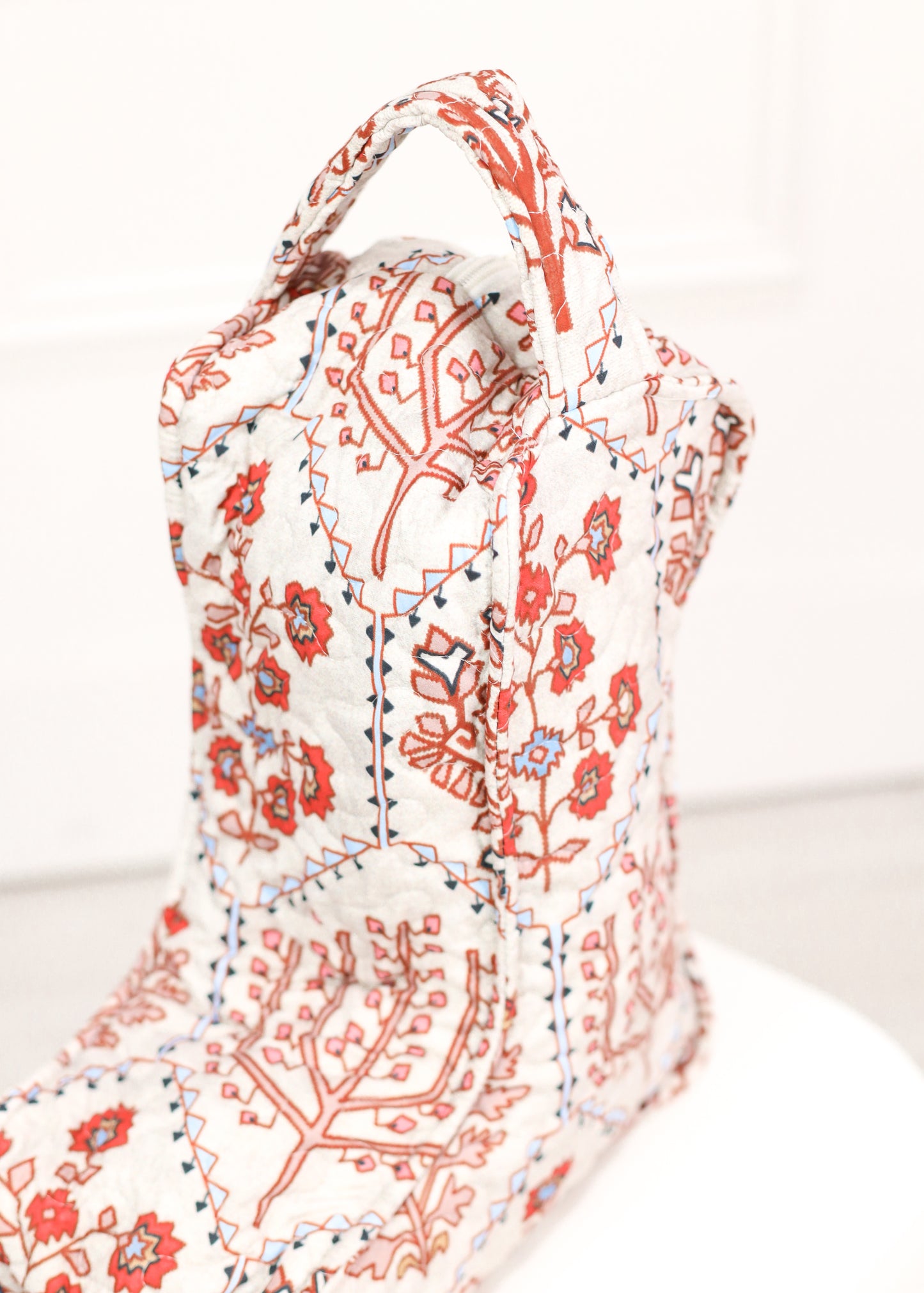 Tavi Sand Patchwork Quilted Boot Bag