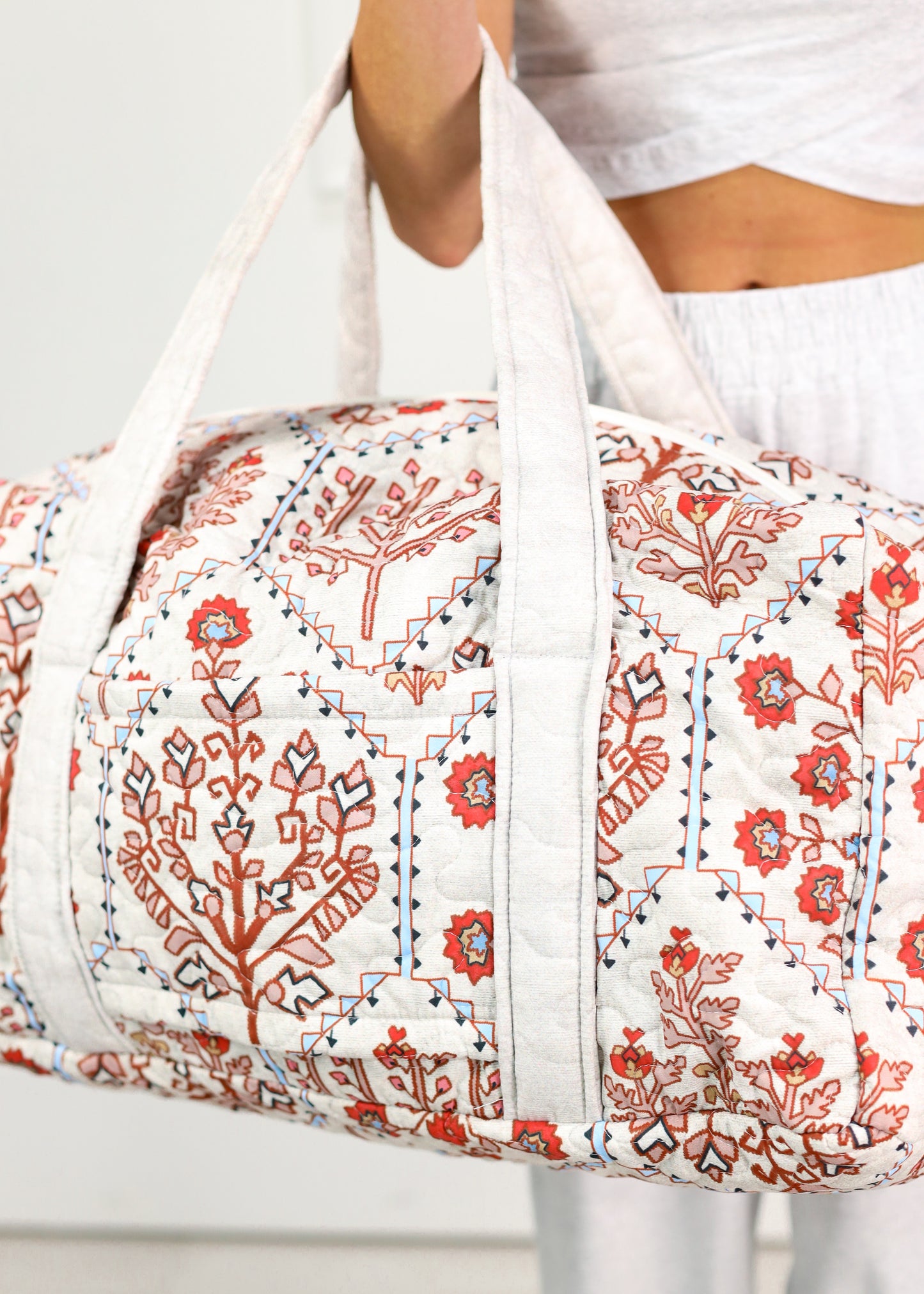 Tavi Sand Patchwork Quilted Duffle Bag