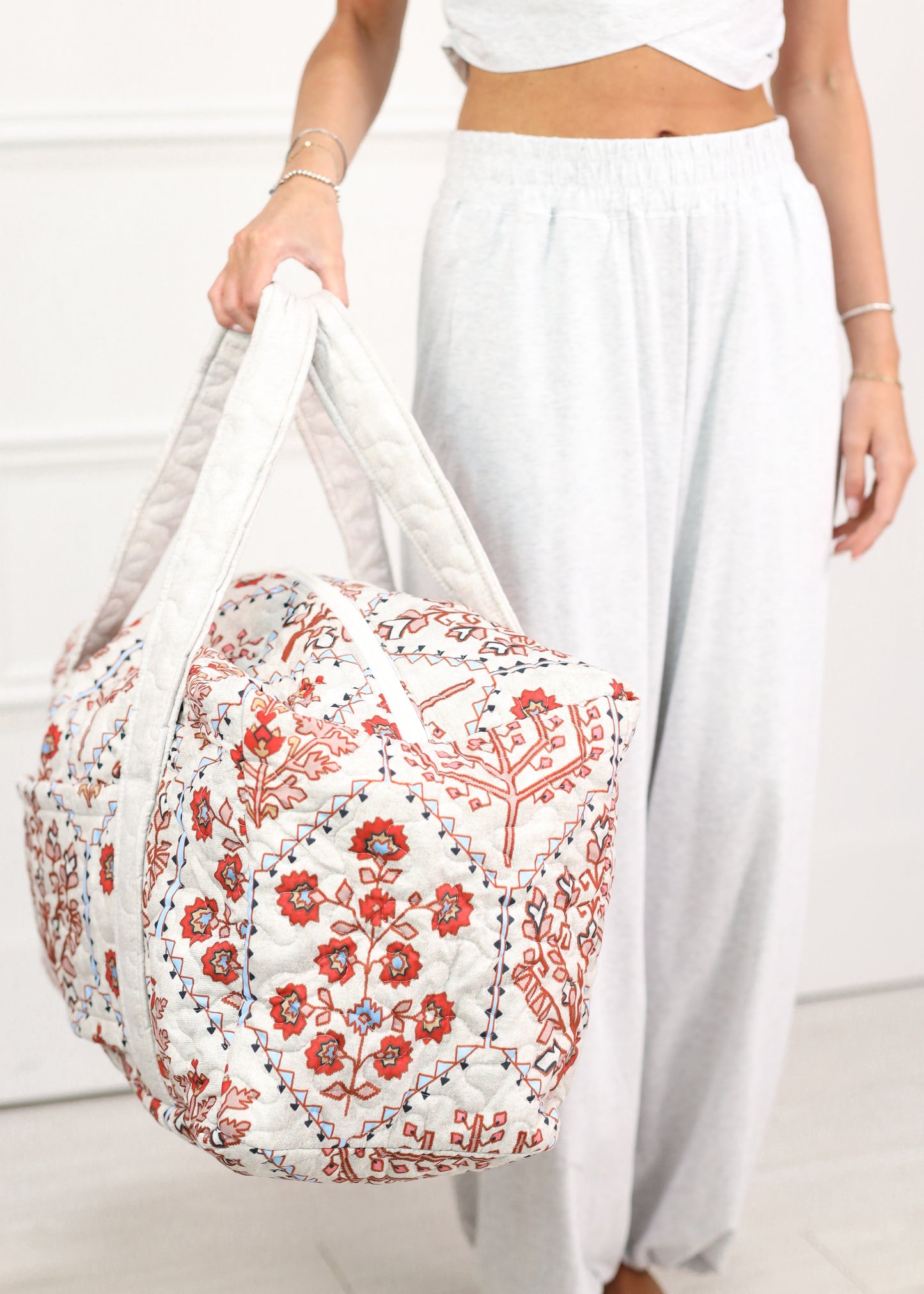 Tavi Sand Patchwork Quilted Duffle Bag