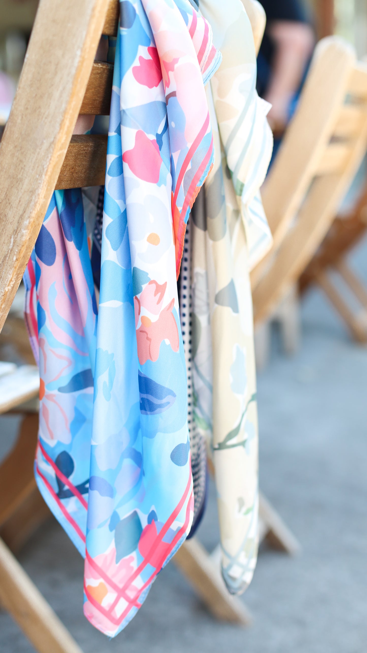 Flower Garden Scarf Blue