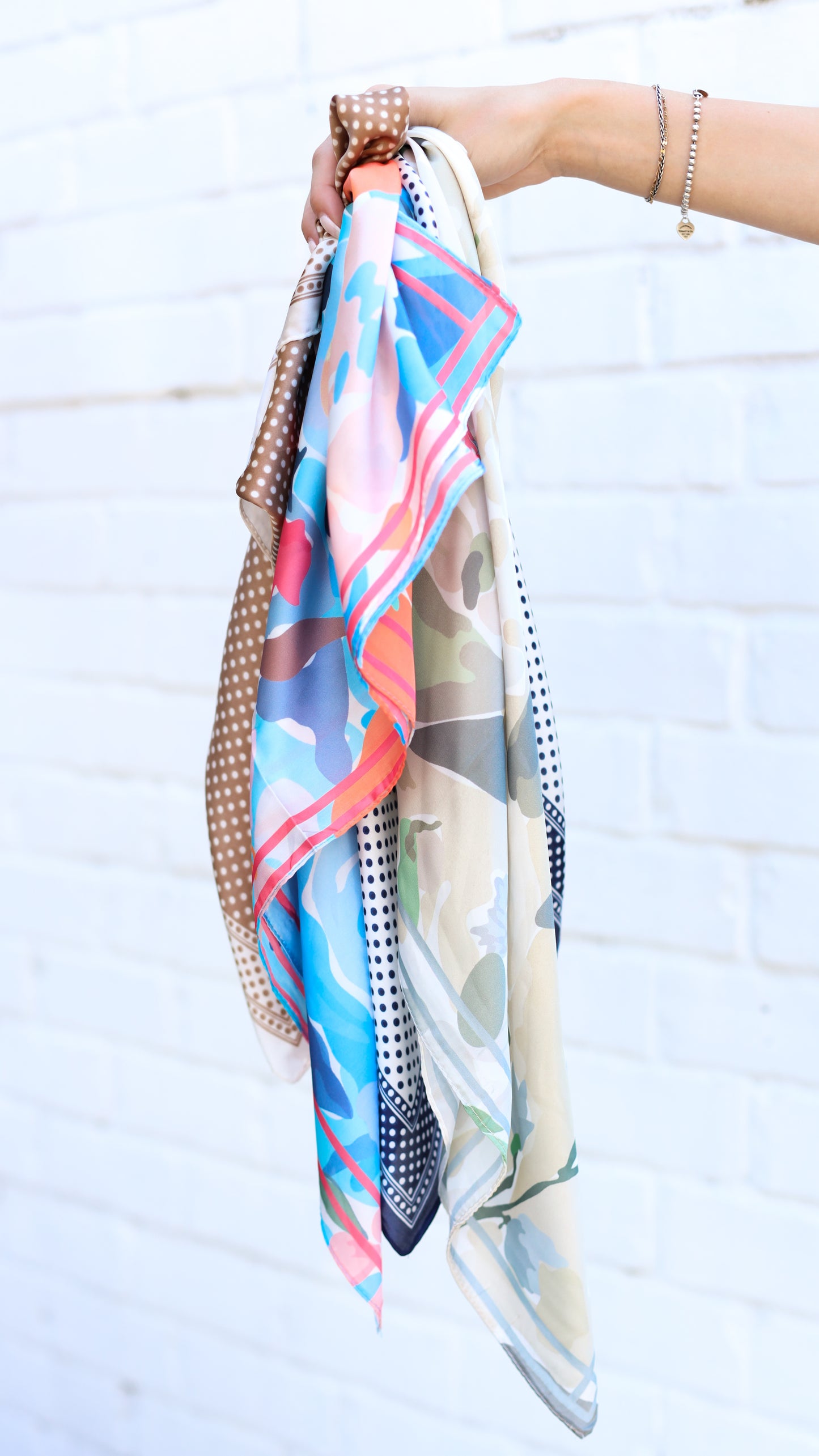 Flower Garden Scarf Blue