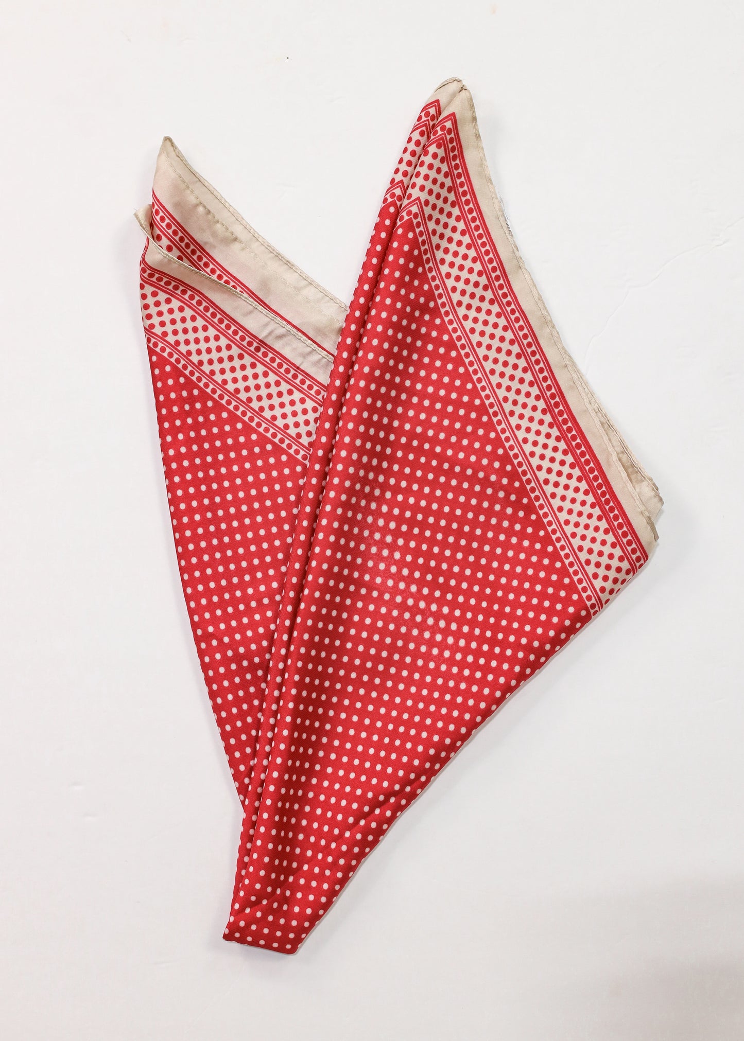 Square Polka Dot Scarf Red