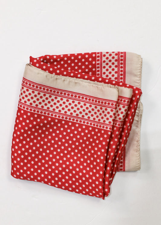 Square Polka Dot Scarf Red