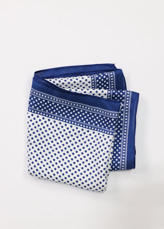 Square Polka Dot Scarf Navy