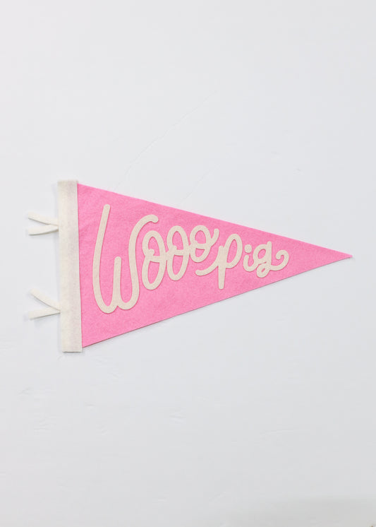 Pink Wooo Pig Pennant