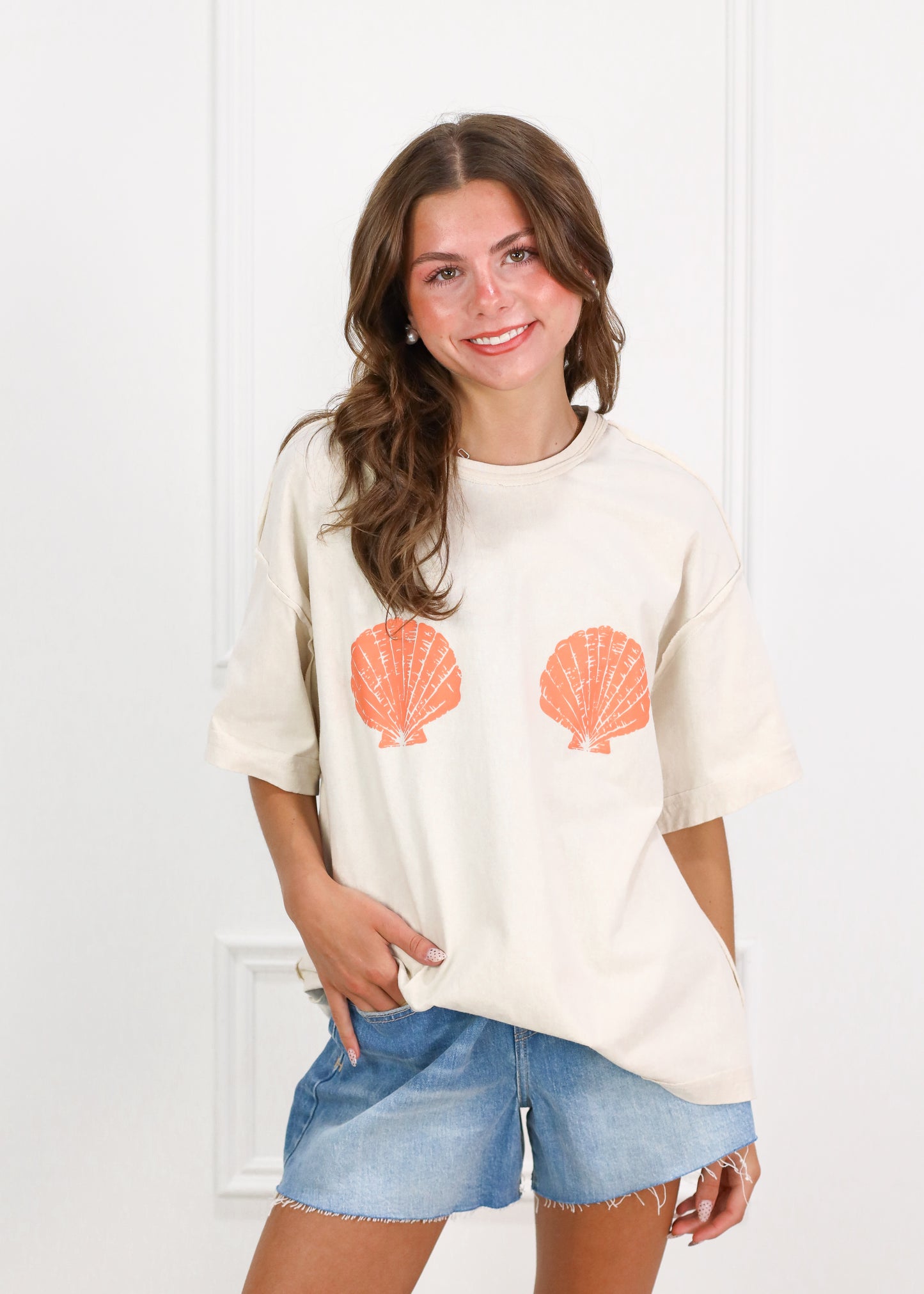 Sea Shell T-shirt Orange/Oat