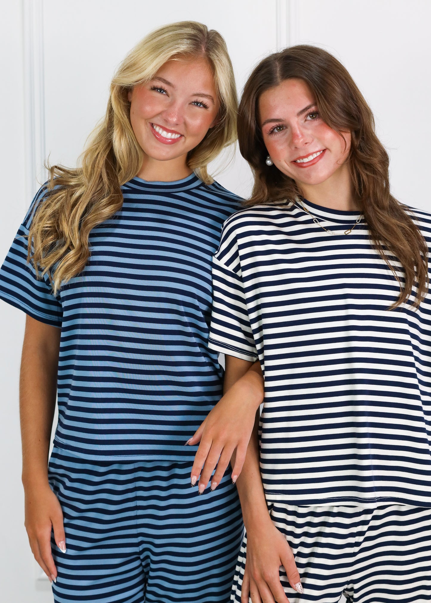 Mandy Stripe Top Navy/White