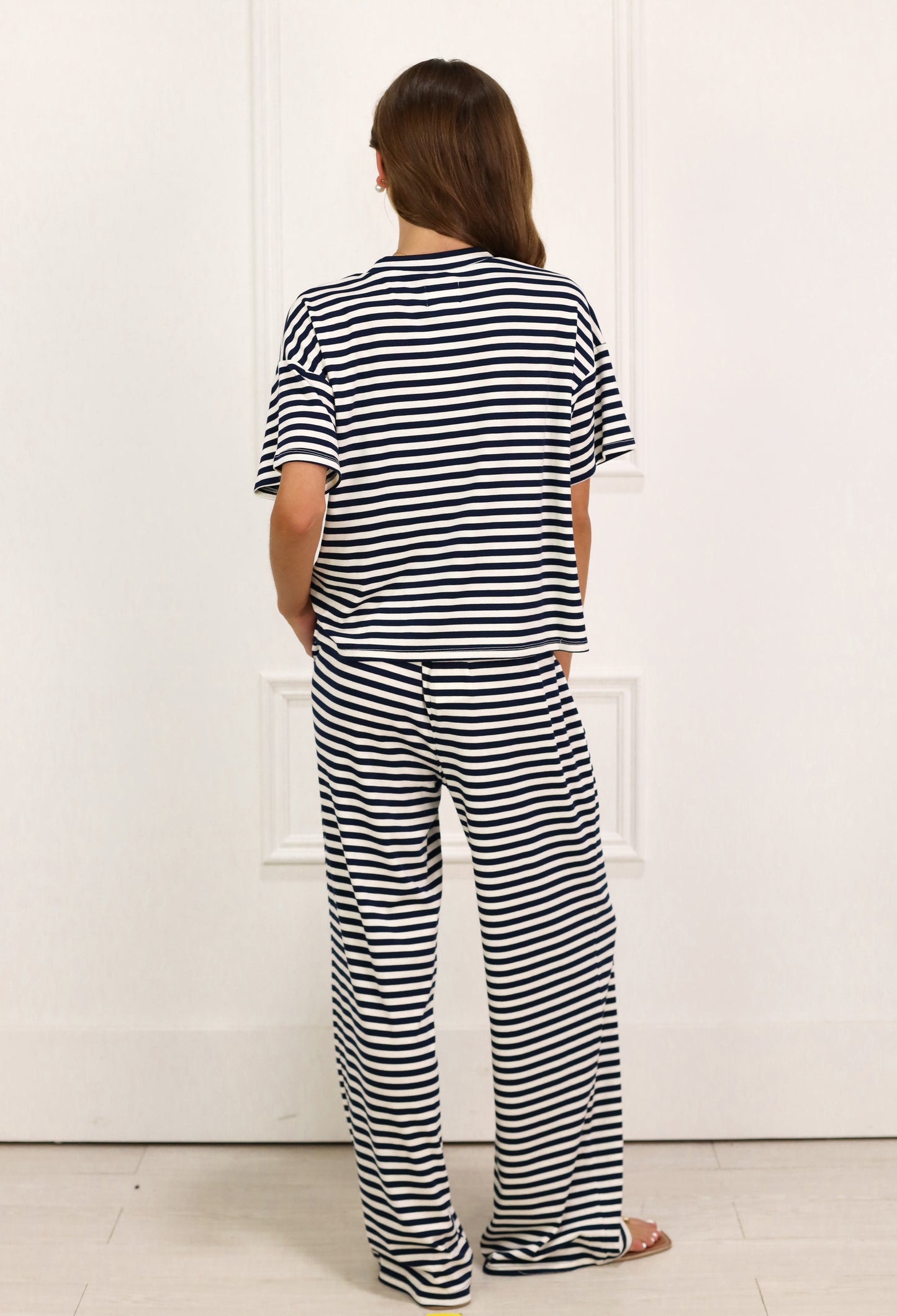 Mandy Stripe Pants Navy/White