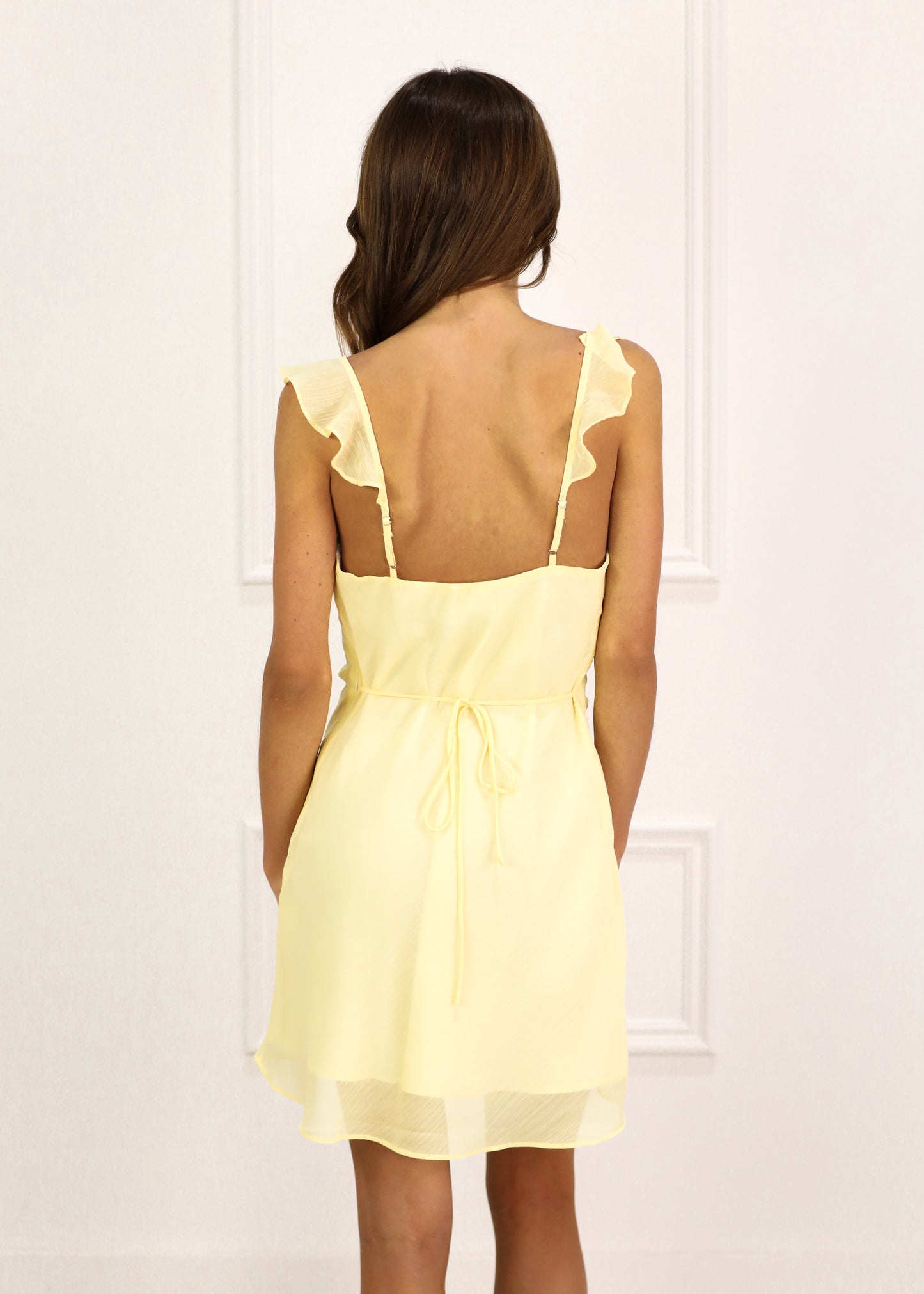 Frill Soft Yellow Dress