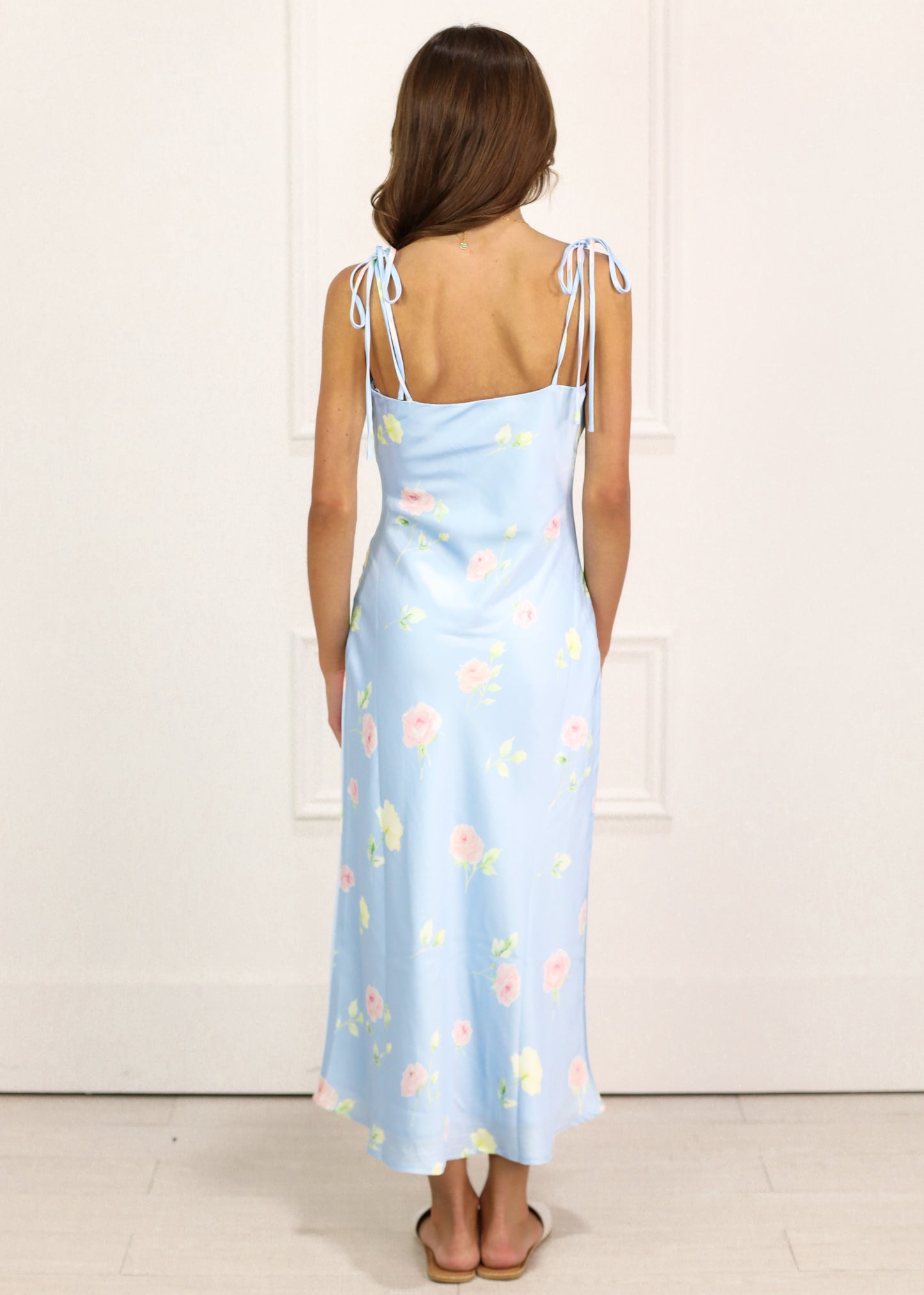Isla Blue Floral Midi Dress