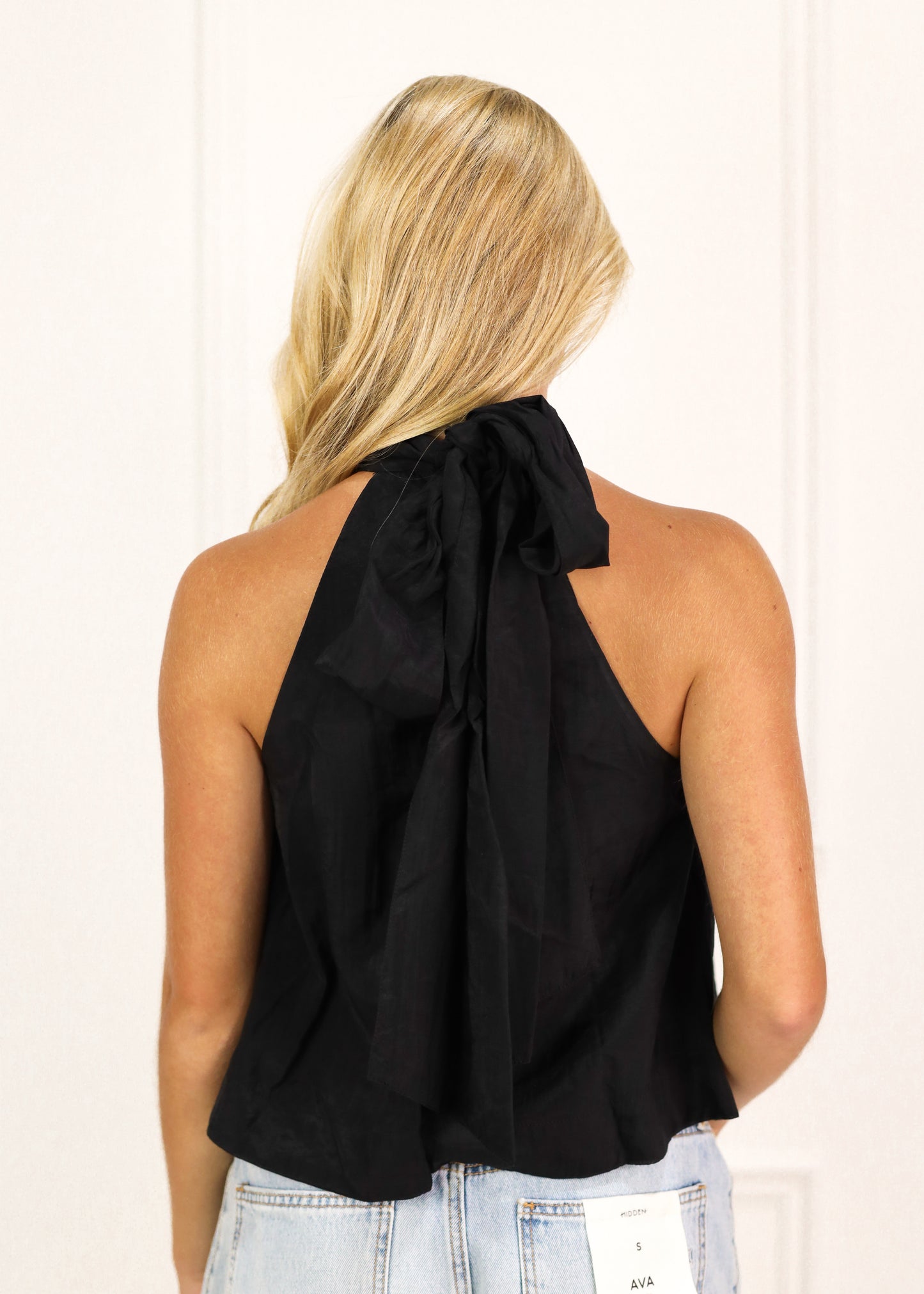 Halter Flare Top Black