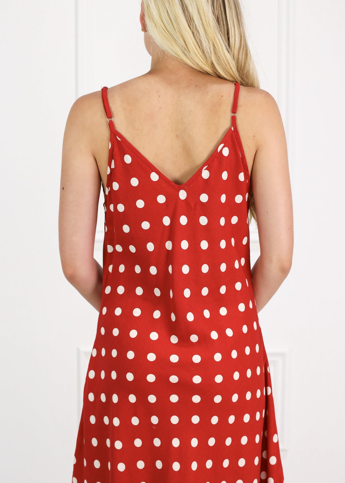 Red Polka Dot Maxi Dress