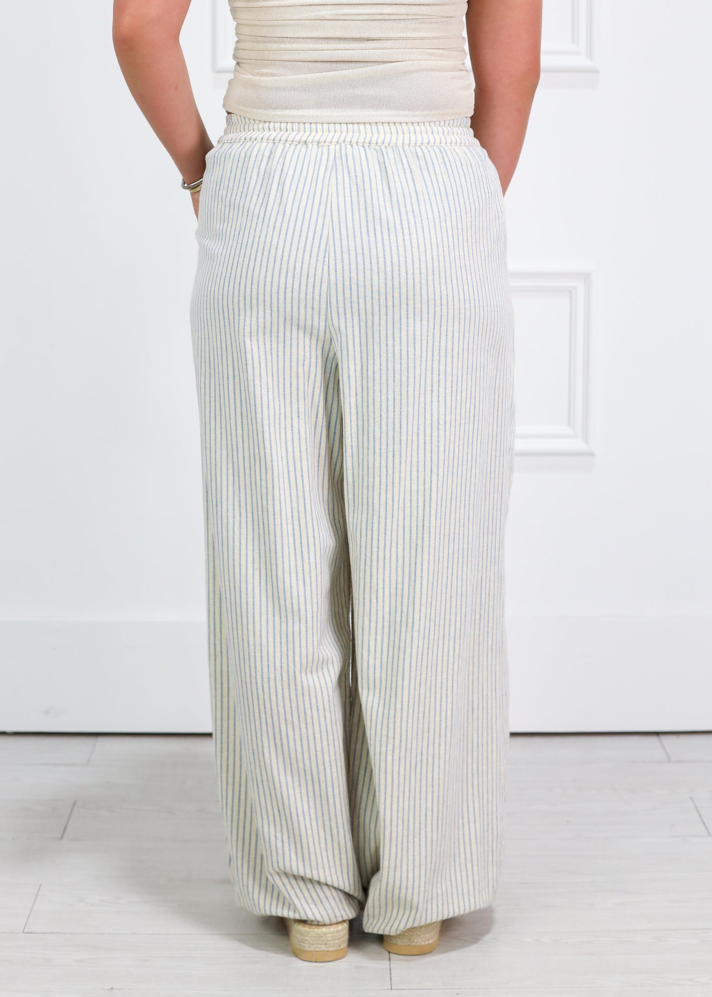 Striped Balloon Hem Pants