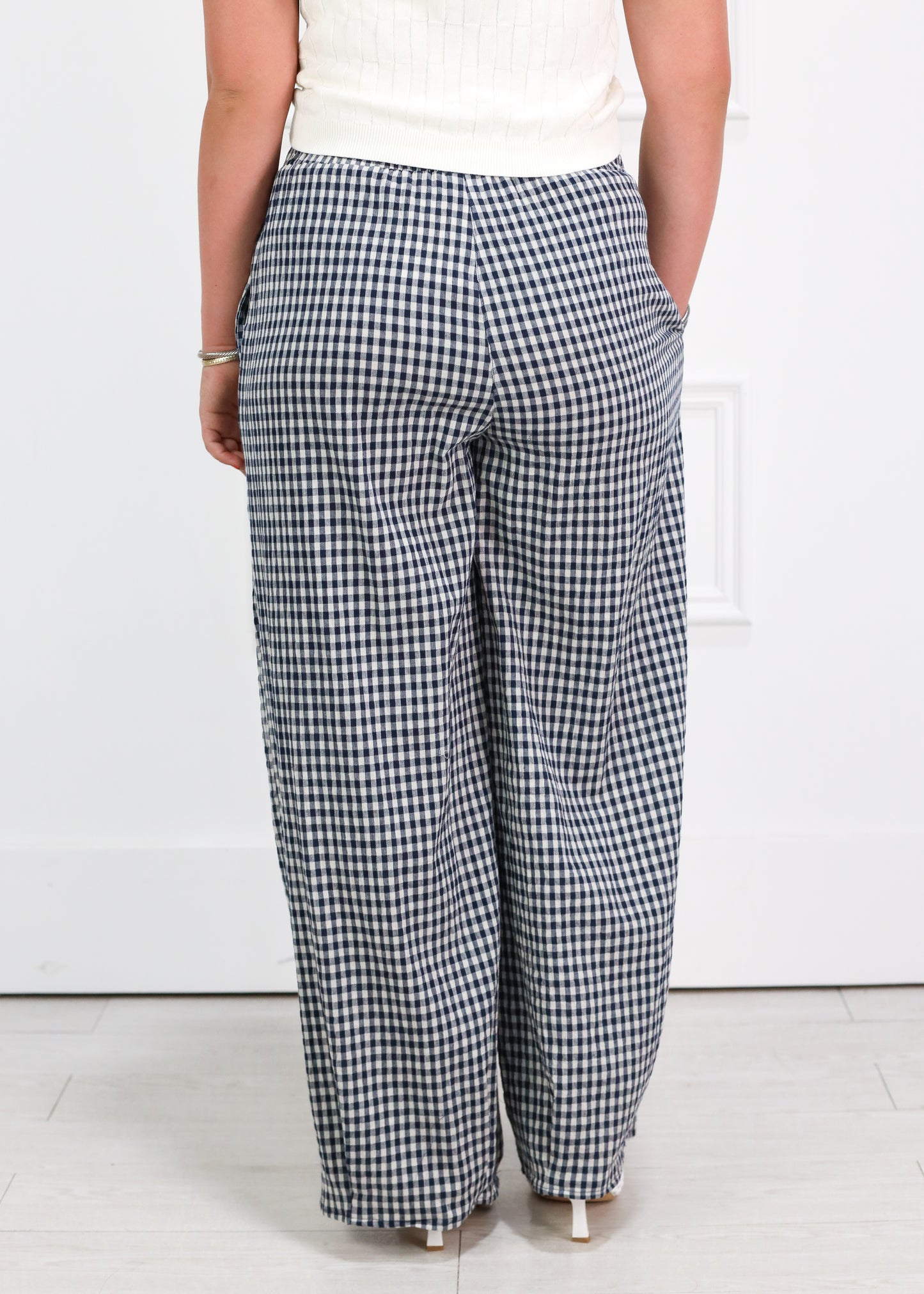 Relaxed Fit Gingham Pants