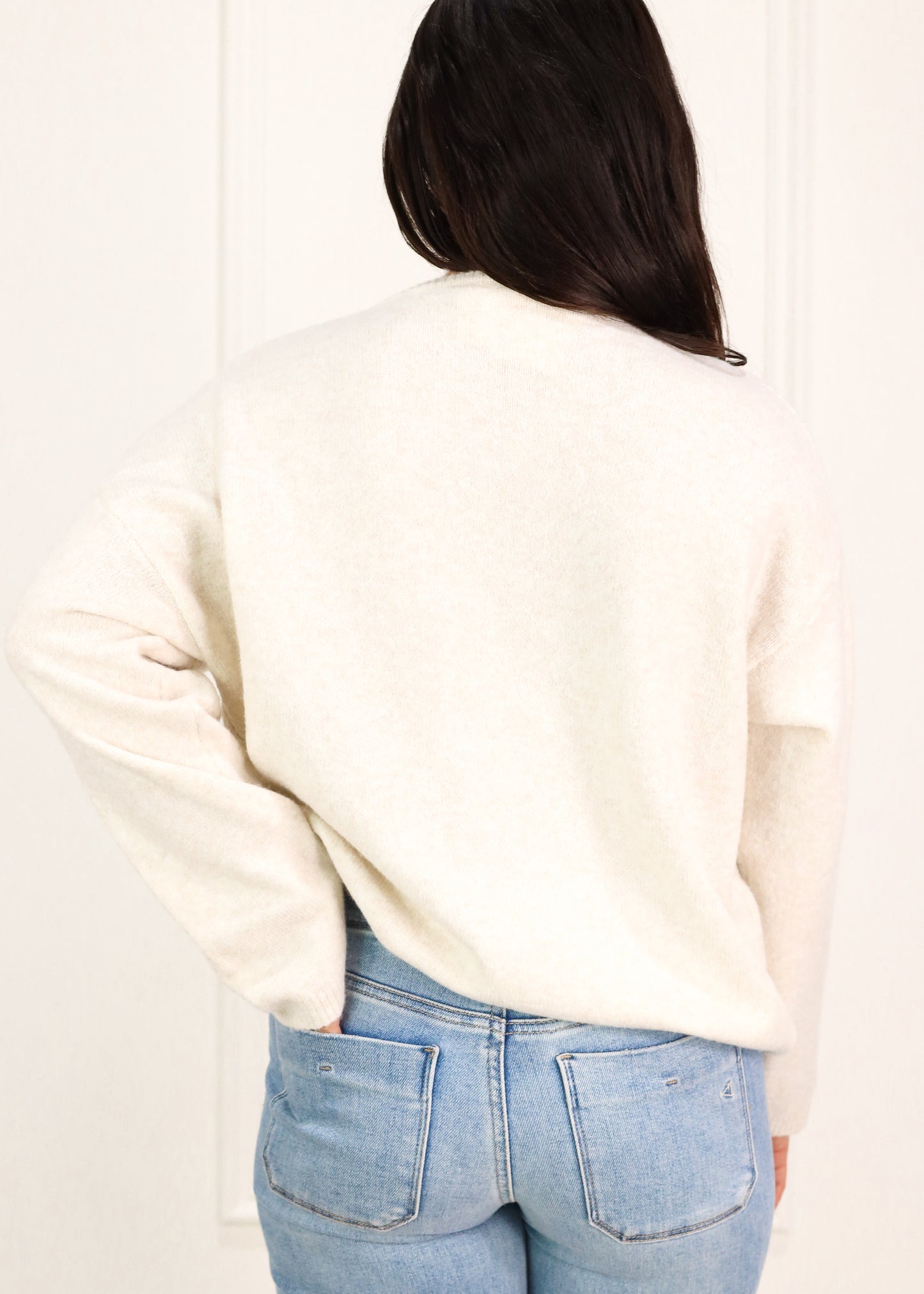 Button Down Cardigan Ivory