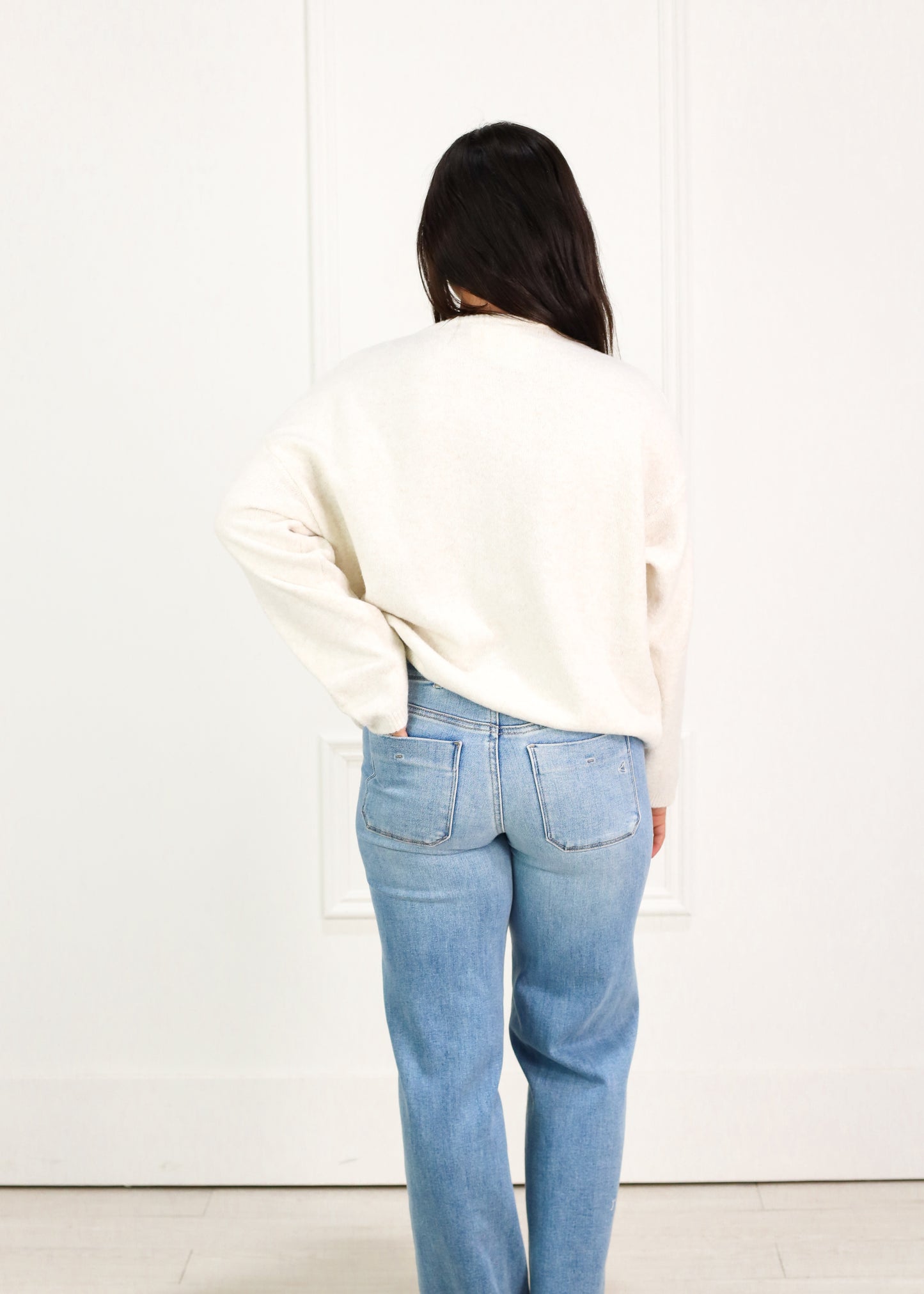 Button Down Cardigan Ivory