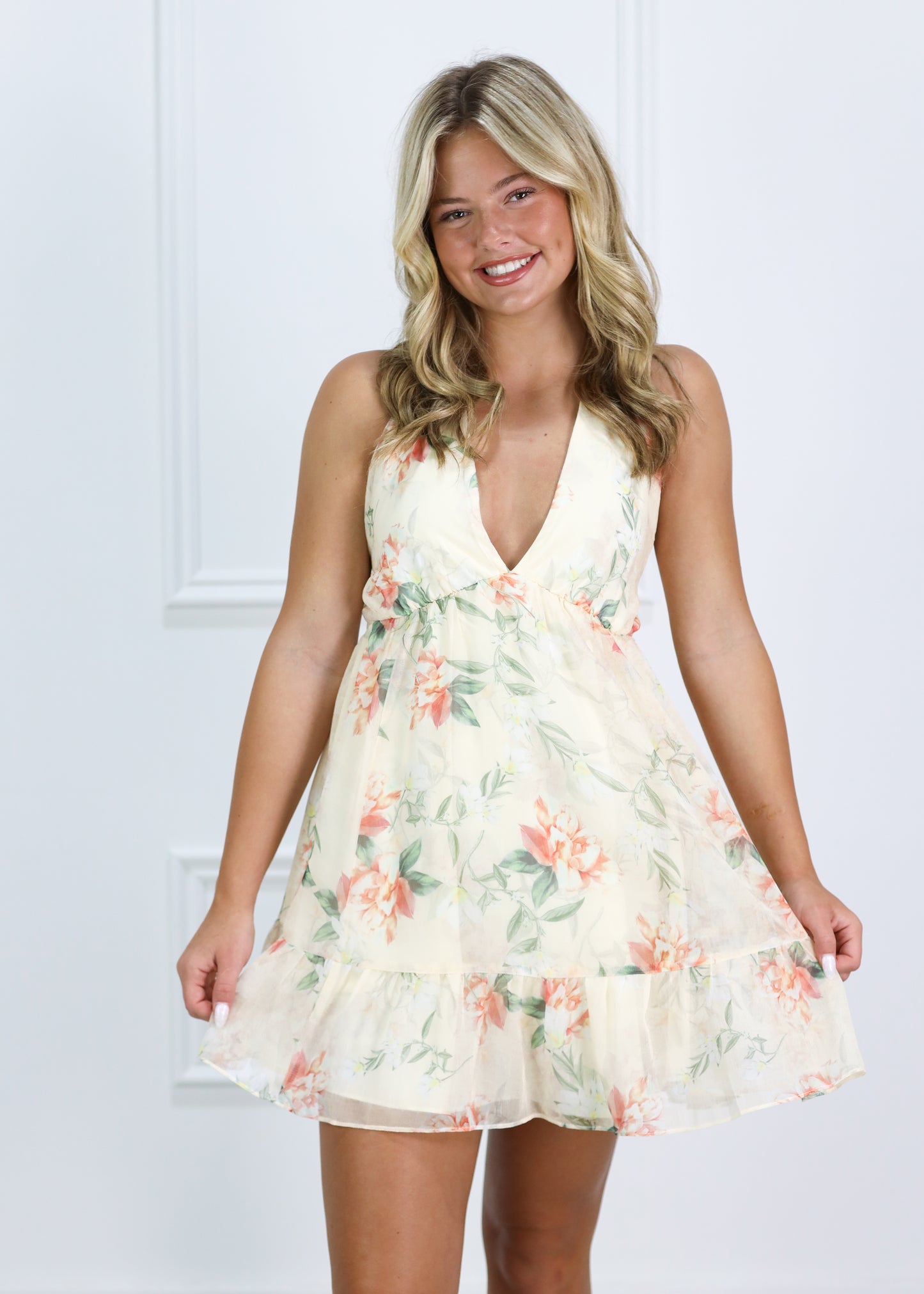 Samantha Floral Romper Dress