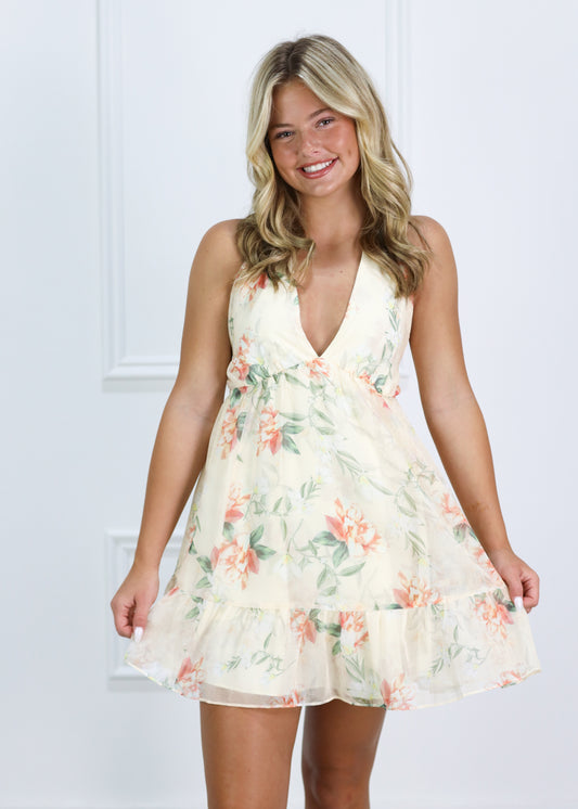 Samantha Floral Romper Dress