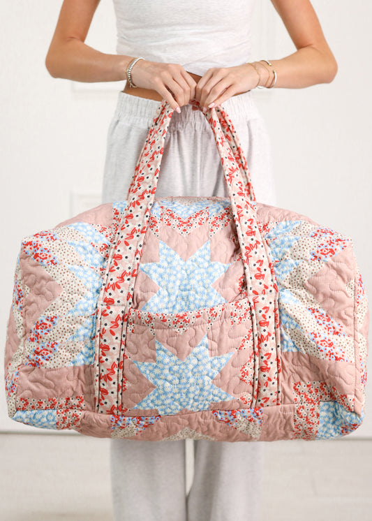 Adeline Rose Patchwork Quilted Duffle Bag