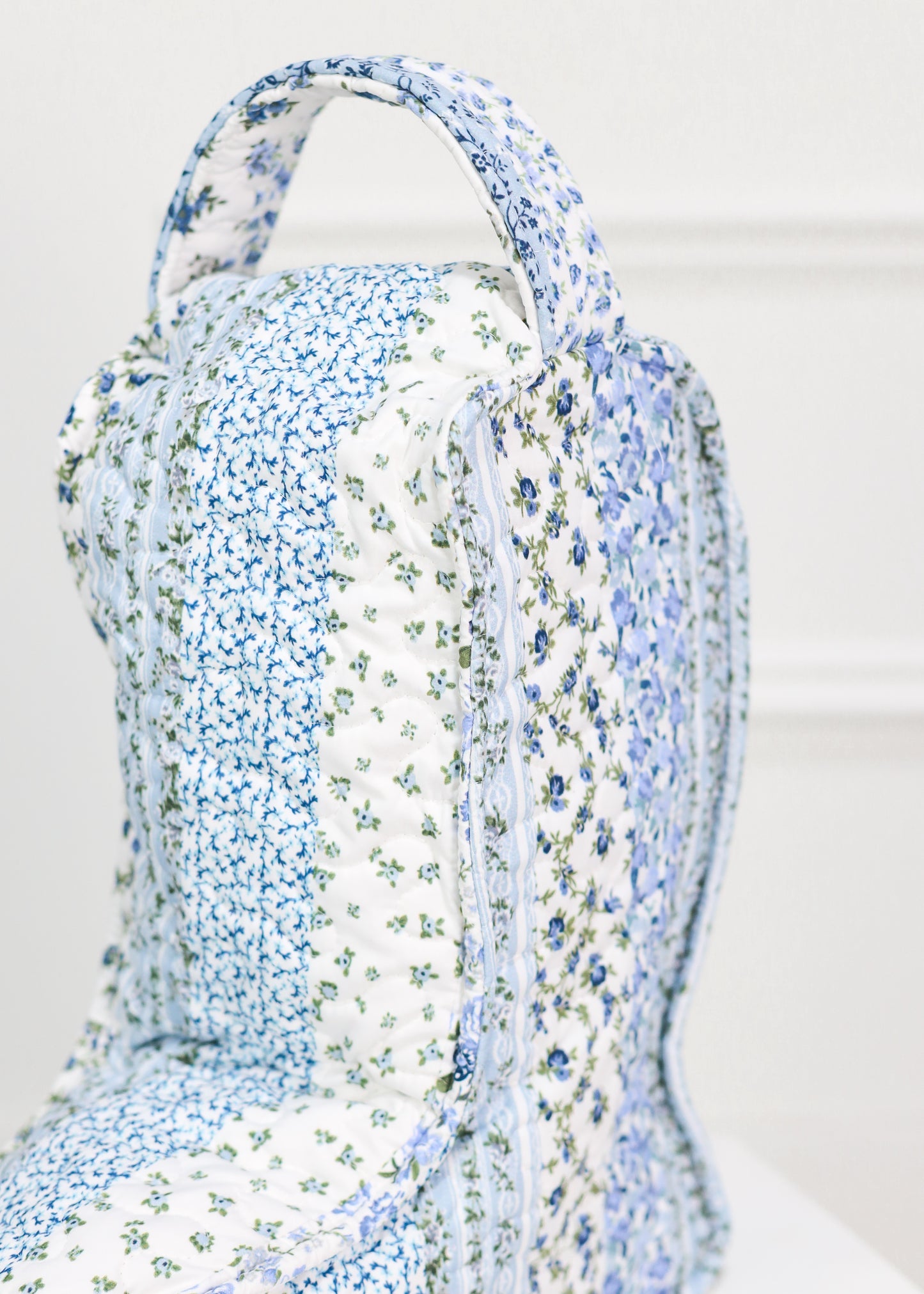 Blue Paige Patchwork Quilted Boot Bag