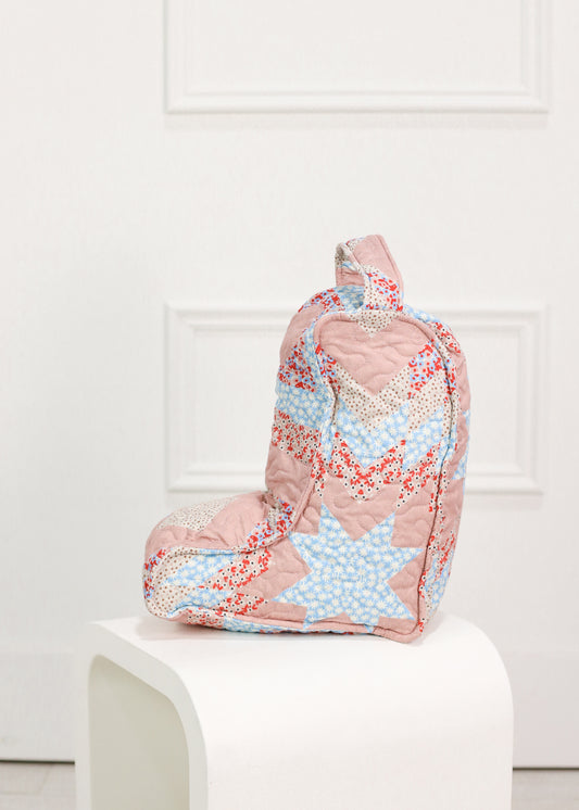 Adeline Rose Patchwork Quilted Boot Bag